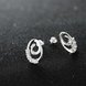Wholesale Trendy Silver hot seller of CZ Stud Earring wreath Earring delicate Wedding Earrings For Women TGSPE006 2 small