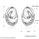 Wholesale Trendy Silver hot seller of CZ Stud Earring wreath Earring delicate Wedding Earrings For Women TGSPE006 4 small