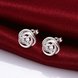 Wholesale Euramerican fashionable Silver plated Stud Earrings For Women Luxury flower Cubic Zirconia Wedding Earring Jewelry Accessory TGSPE213 2 small