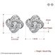 Wholesale Euramerican fashionable Silver plated Stud Earrings For Women Luxury flower white Cubic Zirconia Wedding Jewelry Accessory TGSPE225 0 small