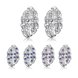 Wholesale Fashion Hollow Silver Color leaf Earrings Trendy blue Rhinestone Crystal Earring Jewelry European style  TGSPE228 3 small