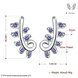 Wholesale European and American style Trendy  Silver plated Spring Leaf Clear CZ Zircon Stud Earrings for Women Jewelry TGSPE230 0 small