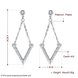 Wholesale Classic Imitation Rhodium Geometric White Crystal Dangle Earring TGGPDE188 0 small