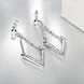 Wholesale Classic Imitation Rhodium Geometric White Crystal Dangle Earring TGGPDE188 2 small