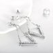 Wholesale Classic Imitation Rhodium Geometric White Crystal Dangle Earring TGGPDE188 3 small