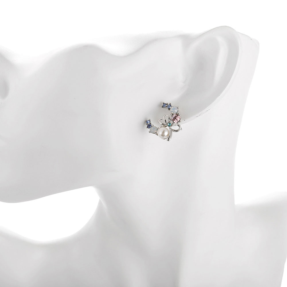 Wholesale Trendy Tin Alloy Animal Multicolourcolour Crystal Stud Earring TGGPE399 4