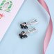 Wholesale Fashion 925 Sterling Silver Black Insect Ceramic Dangle Earring TGSLE170 2 small