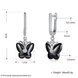 Wholesale Fashion 925 Sterling Silver Black Insect Ceramic Dangle Earring TGSLE170 3 small