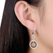 Wholesale Fashion 925 Sterling Silver Blace Round Ceramic Dangle Earring TGSLE174 0 small