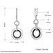 Wholesale Fashion 925 Sterling Silver Blace Round Ceramic Dangle Earring TGSLE174 4 small