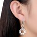 Wholesale Fashion 925 Sterling Silver White Round Ceramic Dangle Earring TGSLE175 0 small