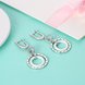 Wholesale Fashion 925 Sterling Silver White Round Ceramic Dangle Earring TGSLE175 2 small