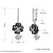 Wholesale Fashion 925 Sterling Silver Black Clover Ceramic Dangle Earring TGSLE211 4 small