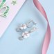 Wholesale Fashion 925 Sterling Silver White Clover Ceramic Dangle Earring TGSLE213 2 small