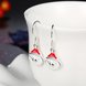 Wholesale Trendy Silver White Santa Claus Dangle EarringChristmas Gift TGSPDE348 3 small