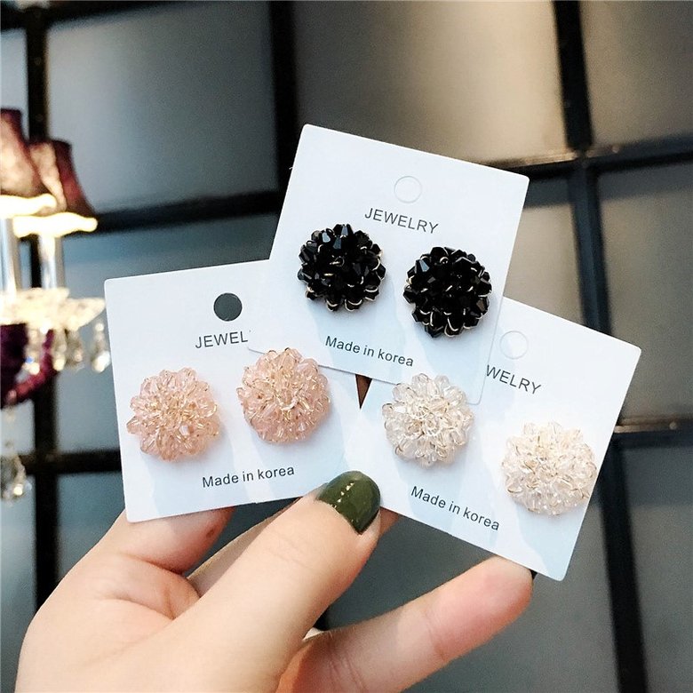 Wholesale Fashion Women Lady Elegant Clover Flower Crystal Stud Earring  summer new style earrings For Women Girl Jewelry VGE002 0