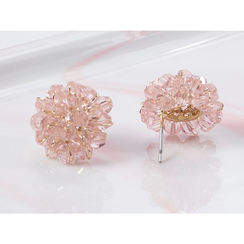 Wholesale Fashion Women Lady Elegant Clover Flower Crystal Stud Earring  summer new style earrings For Women Girl Jewelry VGE002 3