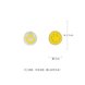 Wholesale Smiling Face Acrylic Earrings for Women Girls Cute Stud Earrings Yellow Asymmetric stud Female Fashion Jewelry VGE003 1 small