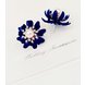 Wholesale 2020 fashion crystal rhinestone stud earrings  noble blue flowers earrings for women jewelry VGE004 2 small