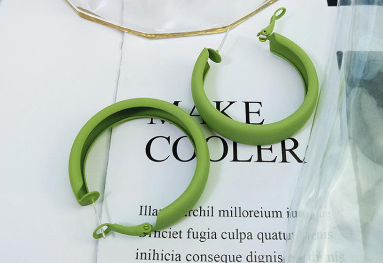Wholesale Fashion Candy Color Sexy Big Circle Hoop Earrings For Women Green Orange  Earring Wedding Party Jewelry VGE005 2