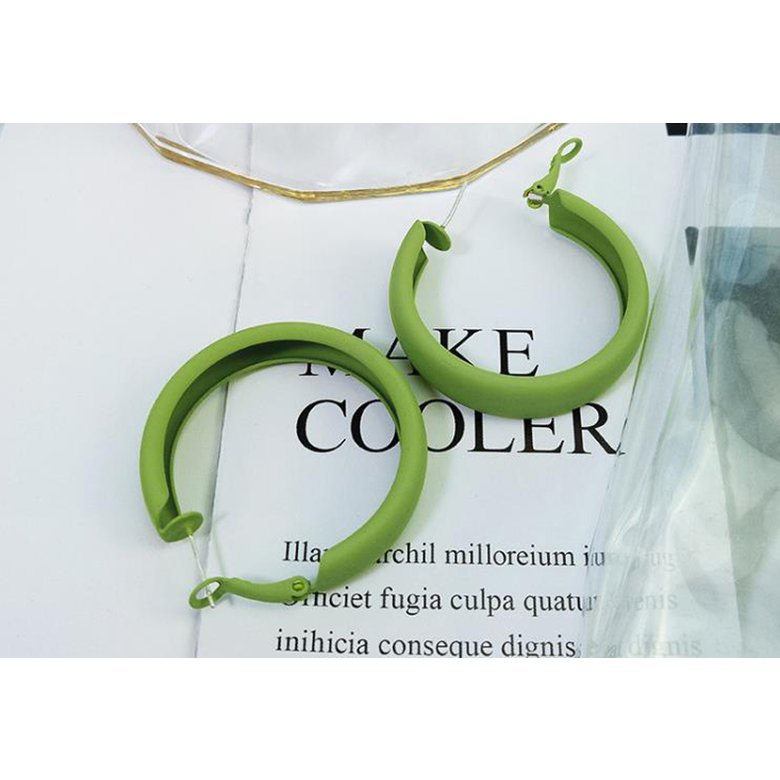 Wholesale Fashion Candy Color Sexy Big Circle Hoop Earrings For Women Green Orange  Earring Wedding Party Jewelry VGE005 2