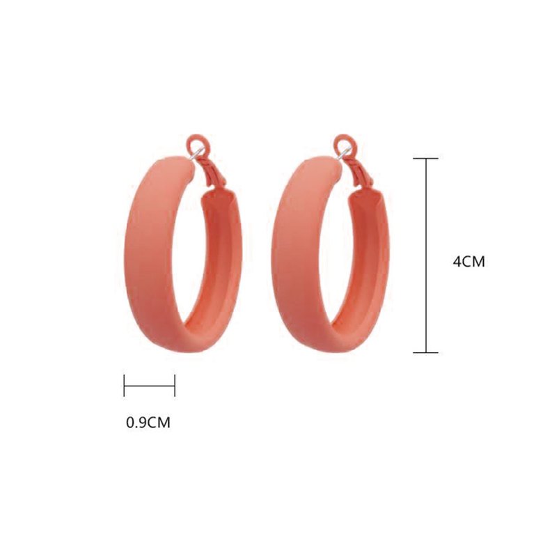 Wholesale Fashion Candy Color Sexy Big Circle Hoop Earrings For Women Green Orange  Earring Wedding Party Jewelry VGE005 3