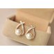 Wholesale 2020 New Fashion Jewelry Simulated Pearl Drop Earrings Cute For Women Shiny Crystal Wedding Jewelry Elegant VGE009 1 small