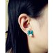 Wholesale Korean Design Enamel Drip Bowknot Round Simulated Pearl Drop Earrings for Women Student Girl Gift DIY Sweet Creative Jewelry VGE010 4 small