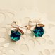 Wholesale 2020 New jewelry fashion Gold Color Bowknot Cube Crystal Earring Square bow Earrings for Women Pretty gift VGE011 1 small