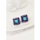 Wholesale 2020 New fashion jewelry  Square Diamond Stud Earrings For Women Fine Jewelry VGE012 2 small