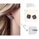 Wholesale 2020 New fashion jewelry  Square Diamond Stud Earrings For Women Fine Jewelry VGE012 3 small