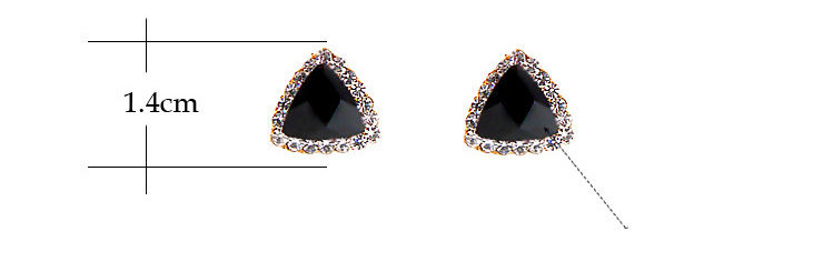 Wholesale New Fashion wholesale Jewelry Rhinestones Crystal Triangle Dazzling Stud Earring For Women Gift Girls VGE014 3