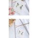 Wholesale Korean Style  Green Leaves Earrings  For Women Fashion Stylish Sweet Cute Stud Earrings Jewelry VGE017 2 small