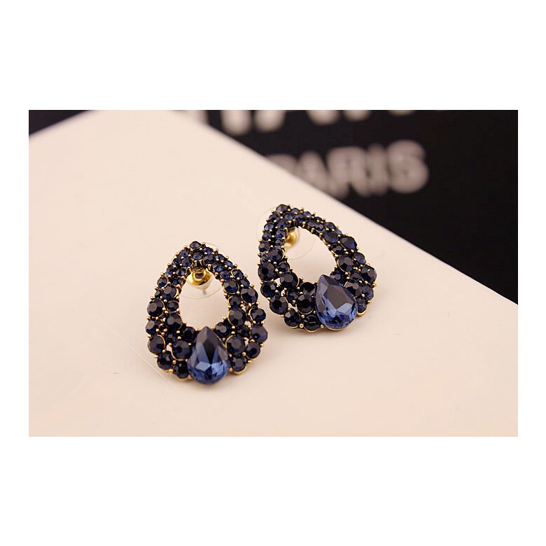 Wholesale New Women Girls Ladies Retro Bohemian Style Drop-shaped Pendant Earrings Jewelry VGE019 1