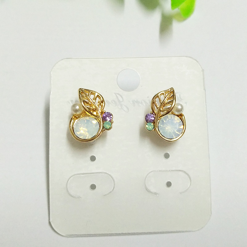 Wholesale Korean Style  Leaves Earrings For Women Fashion Stylish Sweet Cute Stud Earrings Jewelry VGE022 0