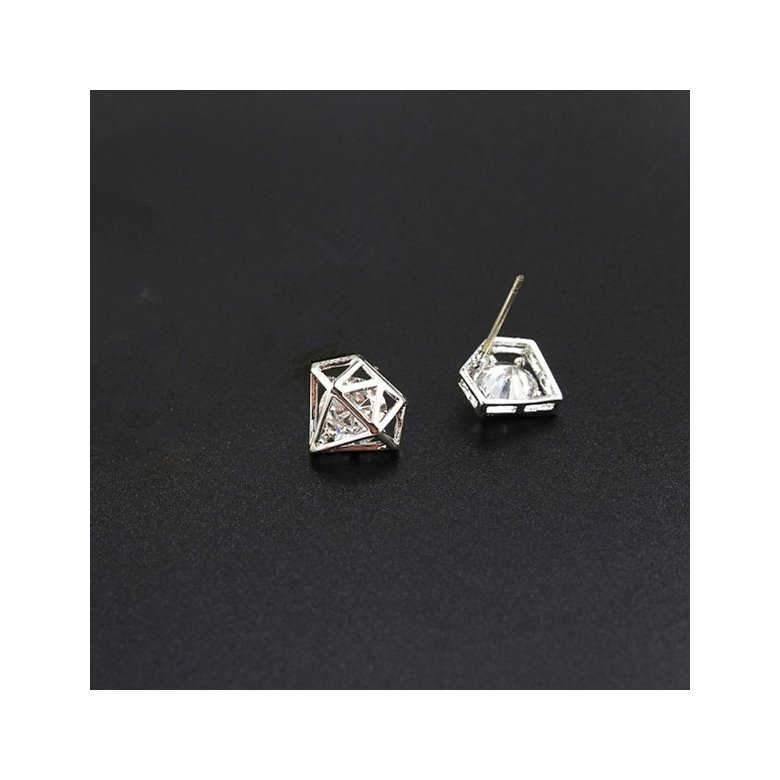 Wholesale Fashion wholesale Jewelry Crown Women Classic Shining Zircon Small Stud Earrings Gold Color Ears Stud VGE023 1