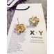 Wholesale Simple Trendy Gold Color Geometric wreath Earrings For Women Lady Fashion Large Hollow earrings Jewelry VGE025 2 small