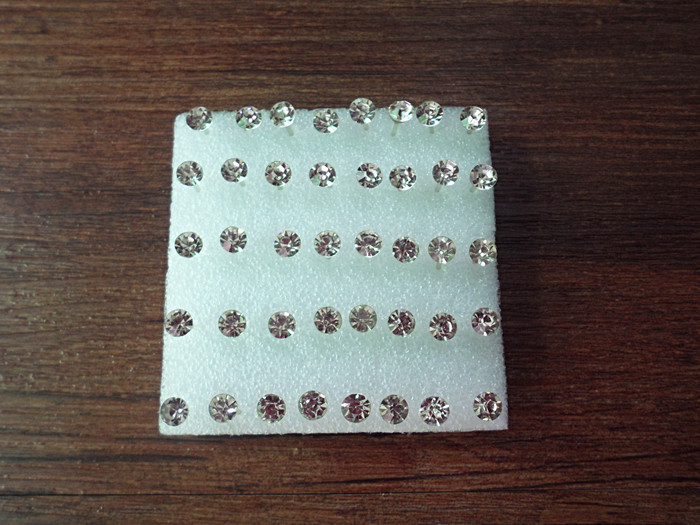 Wholesale 20PCS Transparent Plastic Beads With Hole Ear Stud For Jewelry VGE030 2