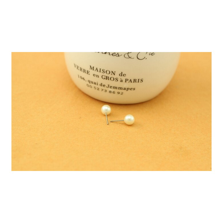 Wholesale 10 pairs/set White Simulated Pearl Stud Earrings Set For Women Jewelry Accessories Piercing Ball Earrings  VGE031 4