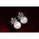 Wholesale High Quality Fashion Jewelry Gold Color Crown Crystal Stud Earrings Sweet Romantic Pearl Stud Earrings For Women VGE032 3 small