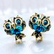 Wholesale Jewelry Crystal Owl Stud Earrings For Women Vintage Gold Color Animal Statement Earrings VGE036 0 small