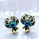 Wholesale Jewelry Crystal Owl Stud Earrings For Women Vintage Gold Color Animal Statement Earrings VGE036 3 small