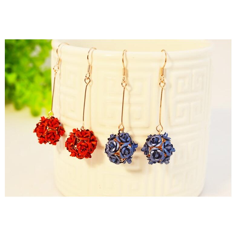 Wholesale New Fashion Lady  Rose Flower Earring  For Women Vintage Jewelry VGE037 1