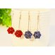 Wholesale New Fashion Lady  Rose Flower Earring  For Women Vintage Jewelry VGE037 1 small