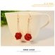 Wholesale New Fashion Lady  Rose Flower Earring  For Women Vintage Jewelry VGE037 2 small