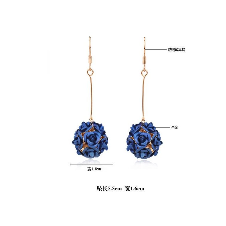 Wholesale New Fashion Lady  Rose Flower Earring  For Women Vintage Jewelry VGE037 3