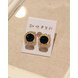 Wholesale Fashion Female Circle stud earrings synthetic emerald  Vintage Earrings Wedding jewelry For Women VGE038 2 small