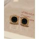 Wholesale Fashion Female Circle stud earrings synthetic emerald  Vintage Earrings Wedding jewelry For Women VGE038 3 small
