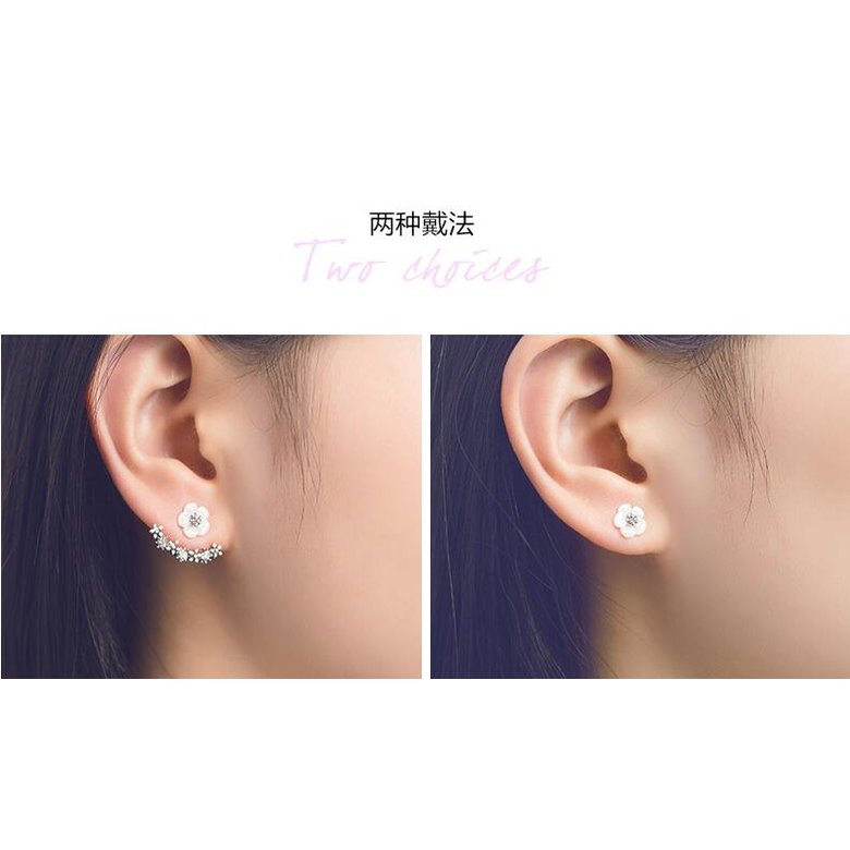 Wholesale Fashion Simulated Pearl Earrings Cute Cherry Blossoms Flower Stud Earrings for Women Blossoms Earrings Jewelry VGE039 3