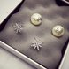 Wholesale New Fashion Simple Star Round Ball Pearl Stud Earrings For Women Wedding Jewelry Bridal Engagement Earrings Gifts VGE040 1 small